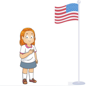 Suzy says the Pledge of Allegiance